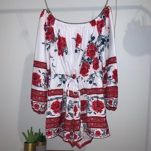 Flower Print Romper
